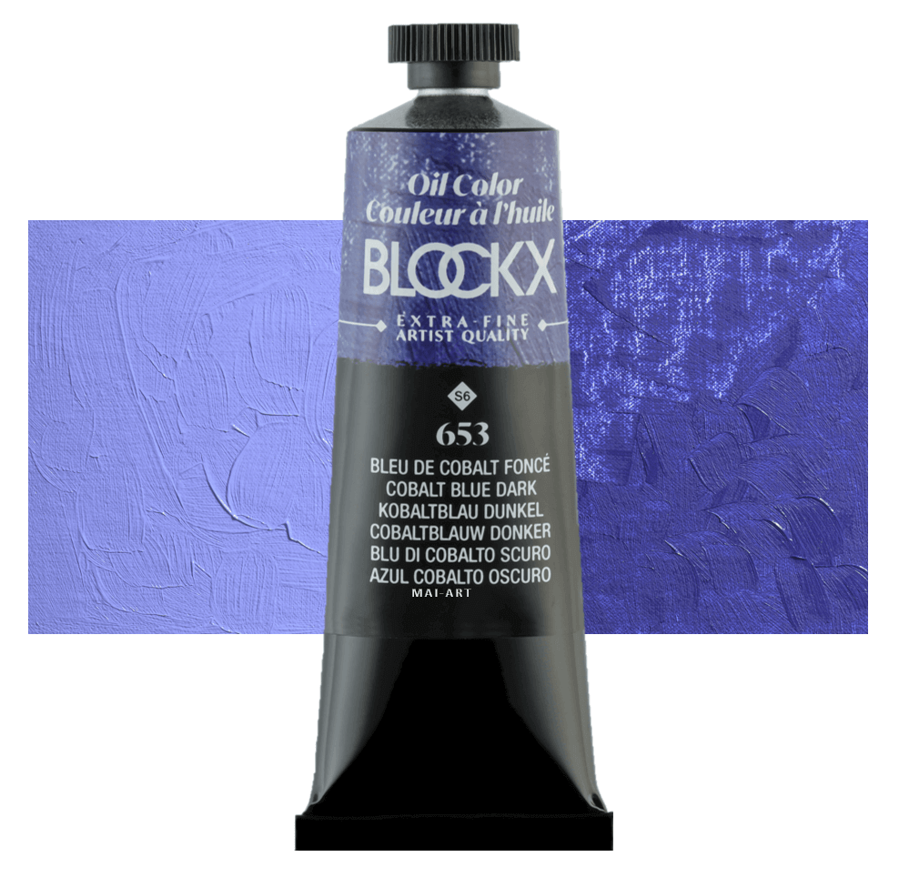 צבע שמן בלוקס 35מ"ל סדרה 6  BLOCKX COMALT BLUE DARK 653