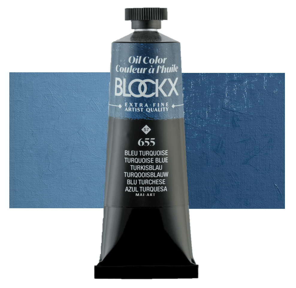 צבע שמן בלוקס 35מ"ל סדרה 7 BLOCKX TURQUOISE BLUE 655