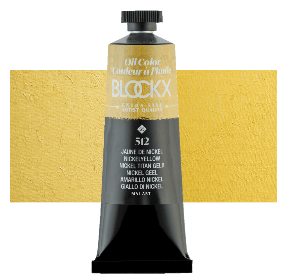 צבע שמן בלוקס 35מ"ל סדרה 5 BLOCKX NICKEL YELLOW 512