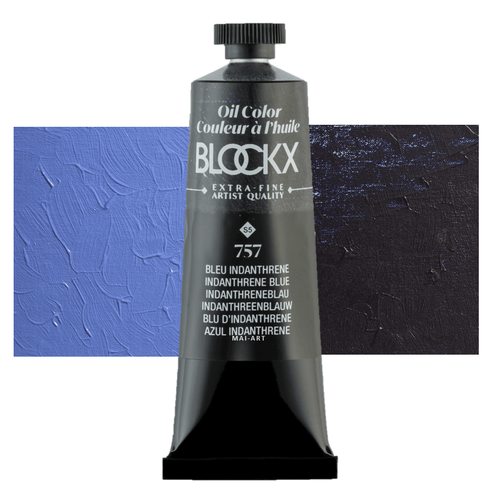 צבע שמן בלוקס 35מ"ל סדרה 5 BLOCKX Indanthrene Blue 757