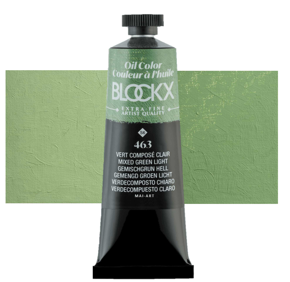 צבע שמן בלוקס 35מ"ל סדרה 6 BLOCKX  Mixed Green Light 463
