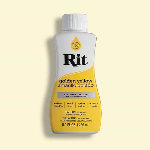 צבע לצביעת בדים  Rit  all purpose dye - golden yellow 42