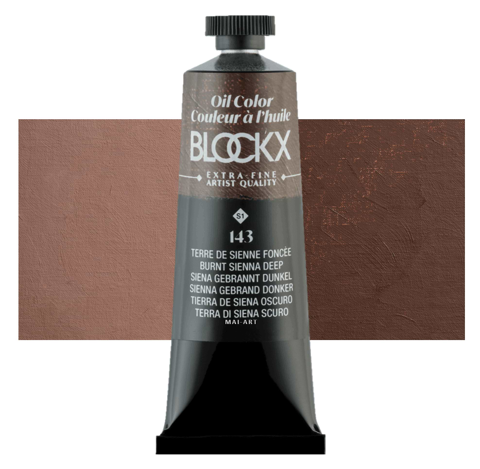 צבע שמן בלוקס 35מ"ל סדרה 1 BLOCKX   Burnt Sienna Deep 143