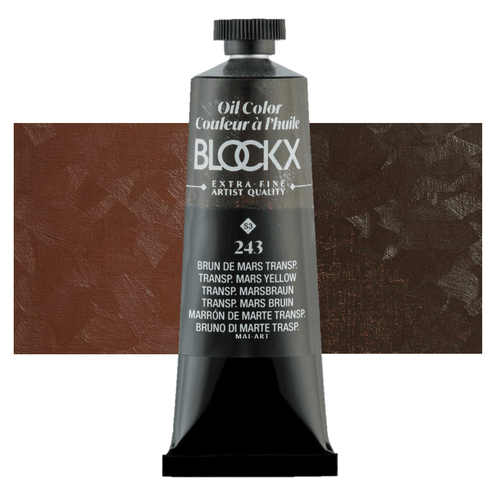 צבע שמן בלוקס 35מ"ל סדרה 3 BLOCKX  Transparent Mars Brown 243