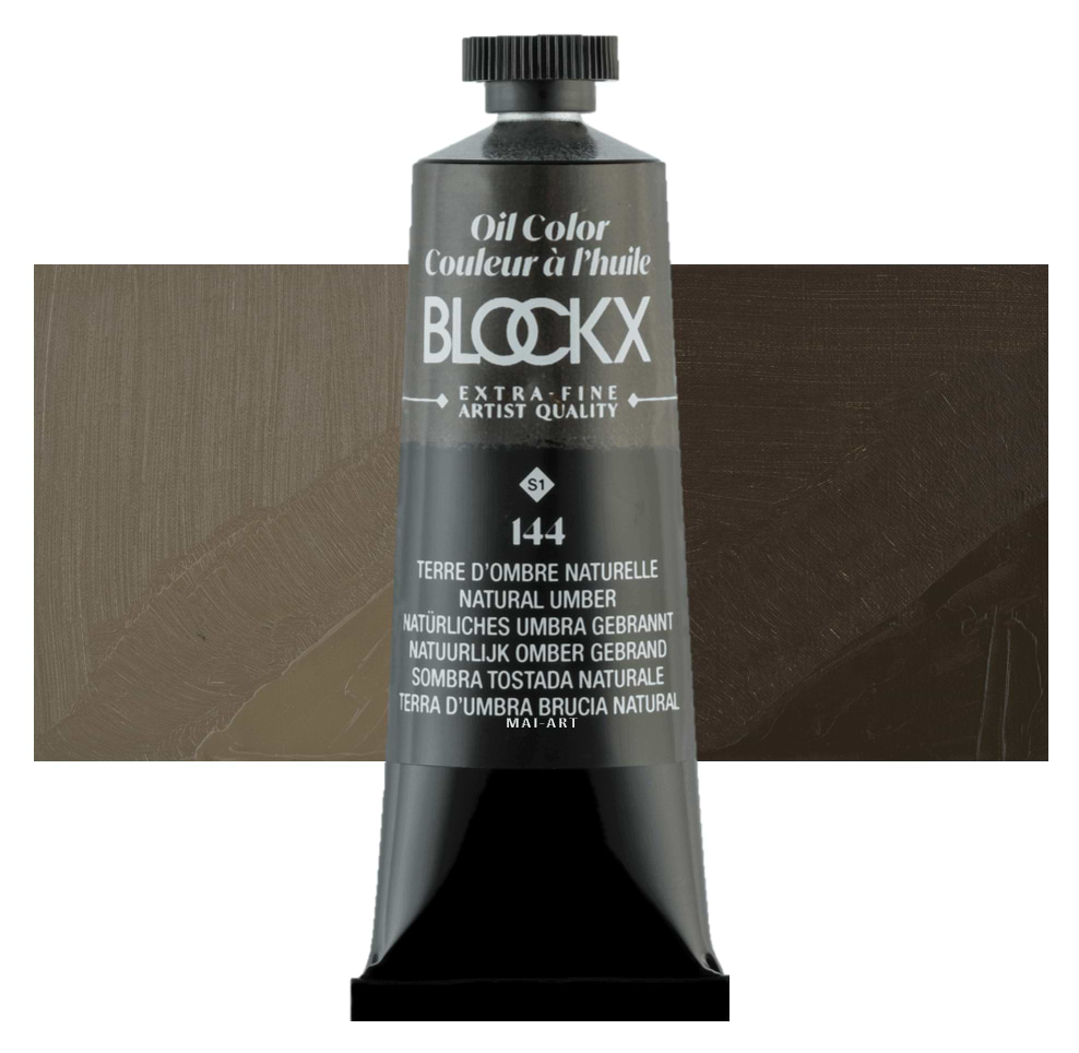 צבע שמן בלוקס 35מ"ל סדרה 1 BLOCKX   Natural Umber 144