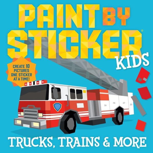 חוברת מדבקות PAINT BY STUCKER KIDS TRUKS TRAINS &MORE