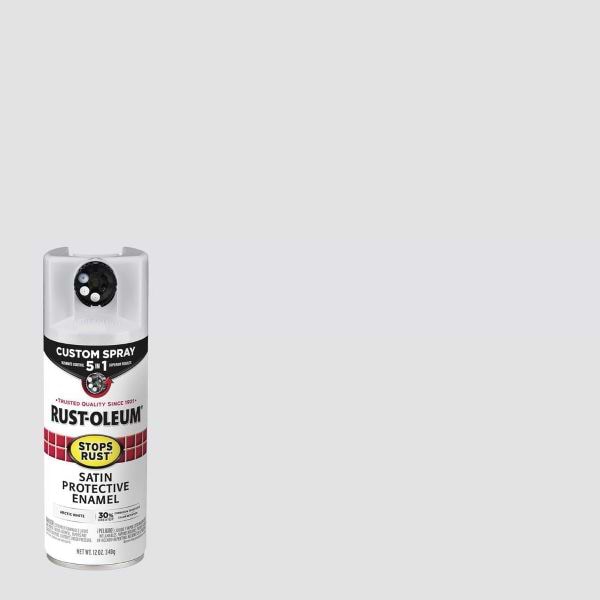 ספרי צבע סאטן COSTOM SPRAY 5 IN1 STOPS RUST ARCTIC WHITE
