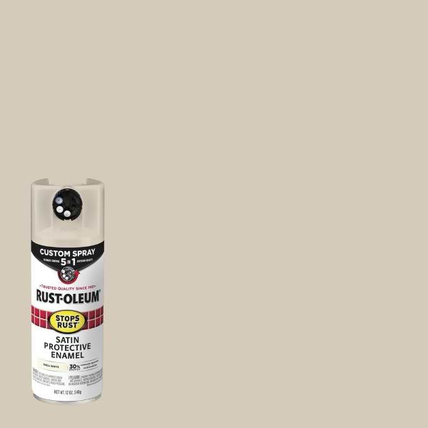 ספרי צבע סאטן COSTOM SPRAY 5 IN1 STOPS RUST SHELL WHITE