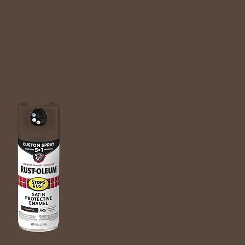 ספרי צבע סאטן COSTOM SPRAY 5 IN1 STOPS RUST DARK BROWN