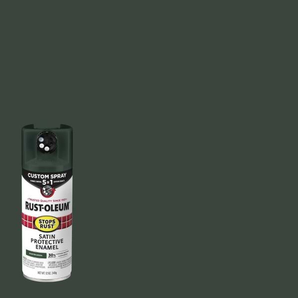 ספרי צבע סאטן COSTOM SPRAY 5 IN1 STOPS RUST HUNTER GREEN
