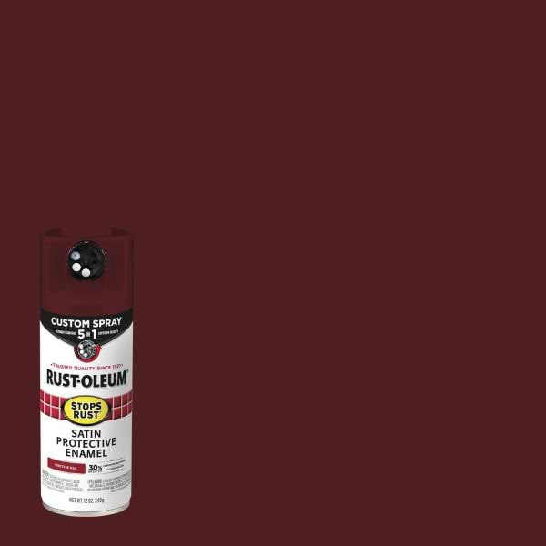 ספרי צבע סאטן COSTOM SPRAY 5 IN1 STOPS RUST HERITAGE RED