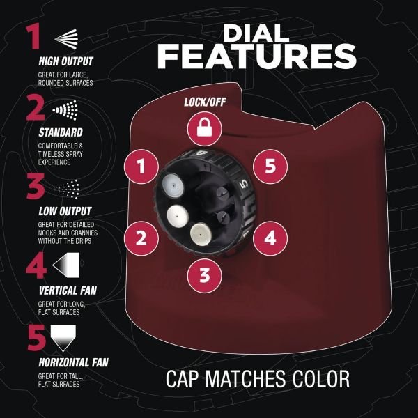 ספרי צבע סאטן COSTOM SPRAY 5 IN1 STOPS RUST HERITAGE RED