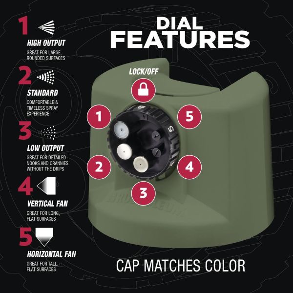ספרי צבע סאטן COSTOM SPRAY 5 IN1 STOPS RUST EARTHY GREEN