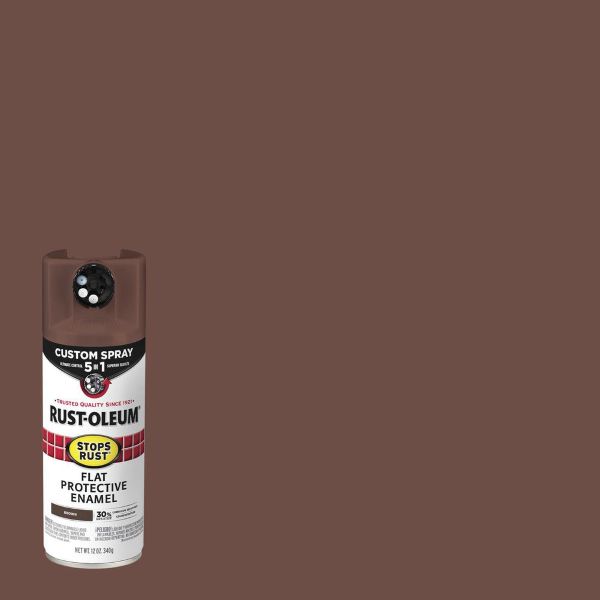 ספרי צבע מט COSTOM SPRAY 5 IN1 STOPS RUST BROWN