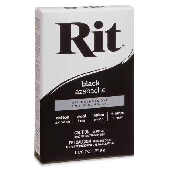 צבע לצביעת בדים טבעיים באבקה Rit  all purpose dye Black
