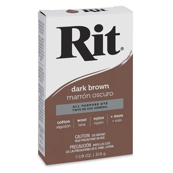 צבע לצביעת בדים טבעיים באבקה Rit  all purpose dye Dark Brown