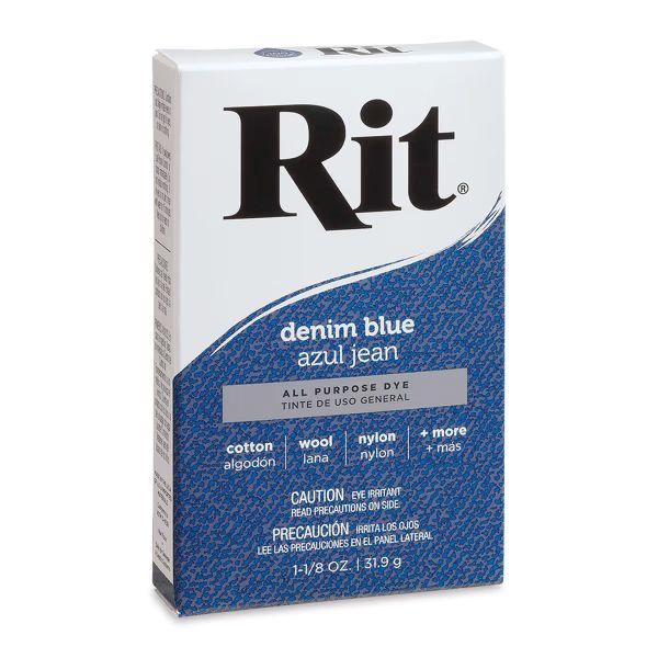 צבע לצביעת בדים טבעיים באבקה Rit  all purpose dye Denim Blue