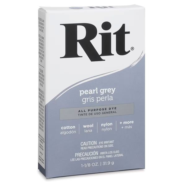 צבע לצביעת בדים טבעיים באבקה Rit  all purpose dye  Pearl Grey