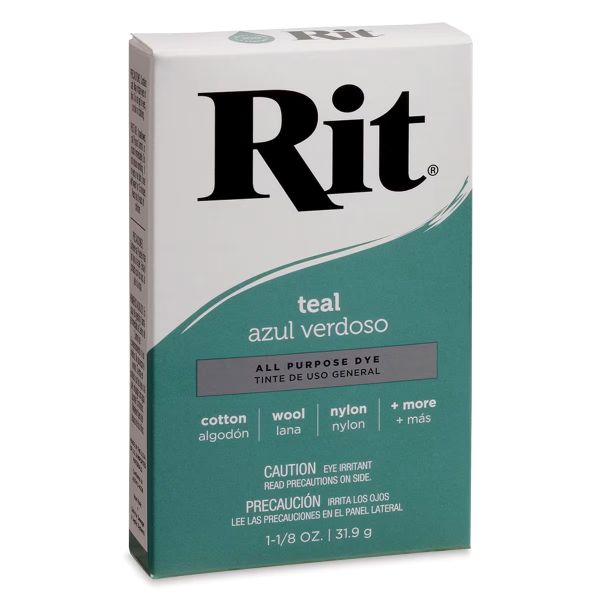 צבע לצביעת בדים טבעיים באבקה Rit  all purpose dye  Teal