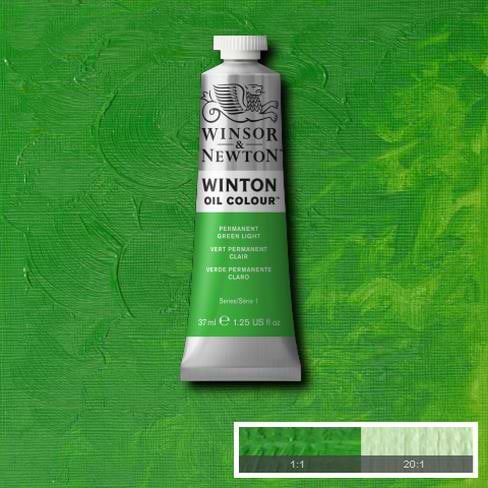WINTON OIL COLOUR 483 PERMANENT GREEN LIGHT