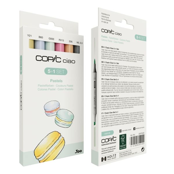 סט קופיק מרקר צ'או 5+1 PASTELS TONES 1 