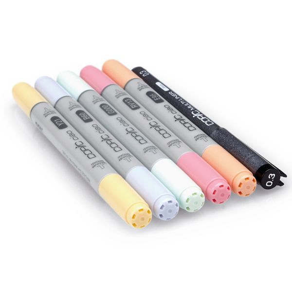 סט קופיק מרקר צ'או 5+1 PASTELS TONES 1 