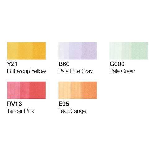 סט קופיק מרקר צ'או 5+1 PASTELS TONES 1 