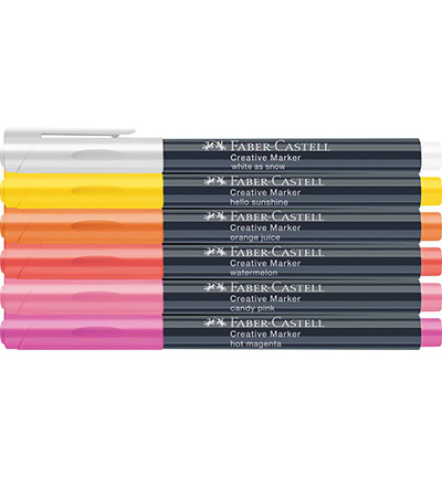 סט טושים לפורצלן וזכוכית פאבר קסטל  FABER CASTELL GOLDFABER CREATIVE  MARKER 