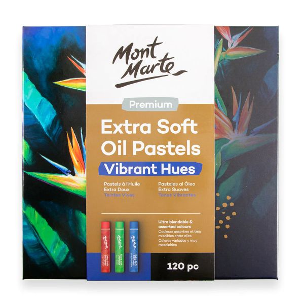 סט 120 פסטל שמן מונט מרט EXTRA SOFT OIL PASTELS MONT MARTE