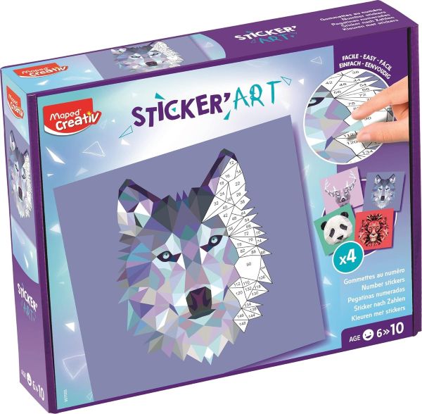 ערכת ציור במדבקה STICKER ART MAPED CREATIV