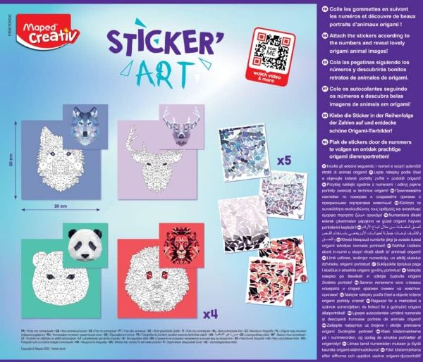 ערכת ציור במדבקה STICKER ART MAPED CREATIV