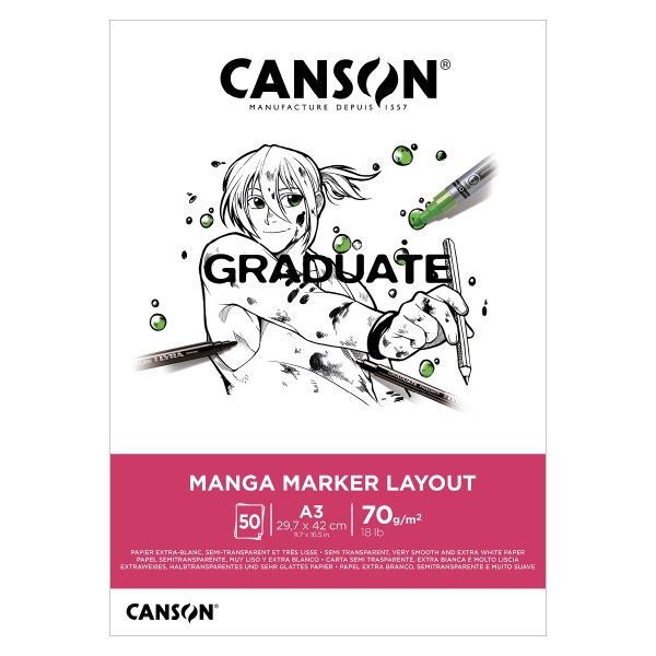 בלוק למרקרים MANGA MARKER LAYOUT CANSON A3