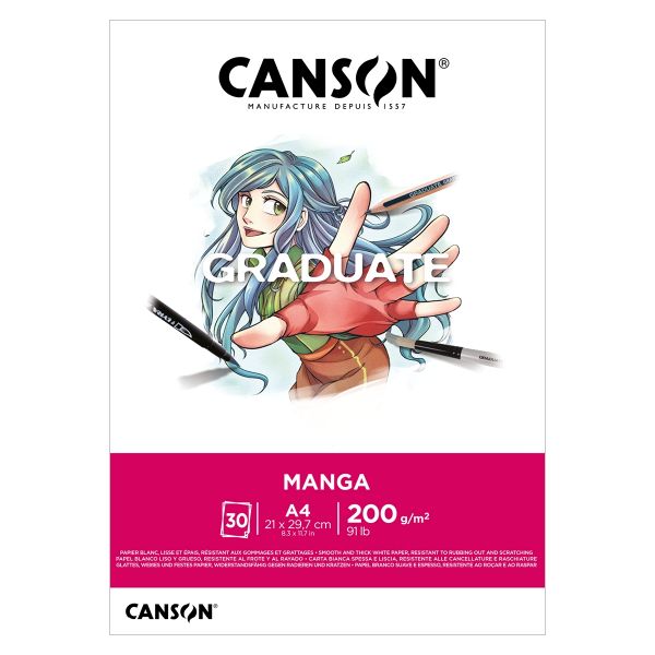בלוק למרקרים MANGA GRADUATE CANSON A4