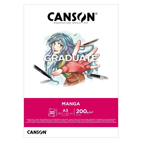 בלוק למרקרים MANGA GRADUATE CANSON A3