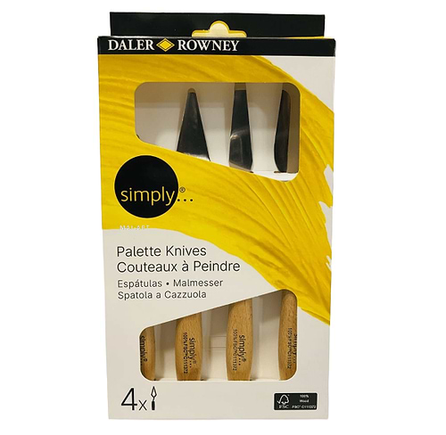 סט 4 שפכטלים מתכת DELER ROWNEY SIMPLY 003