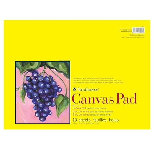 בלוק לצבעי שמן ואקריליק CANVAS PAD STRATHMORE 30.5/40.6