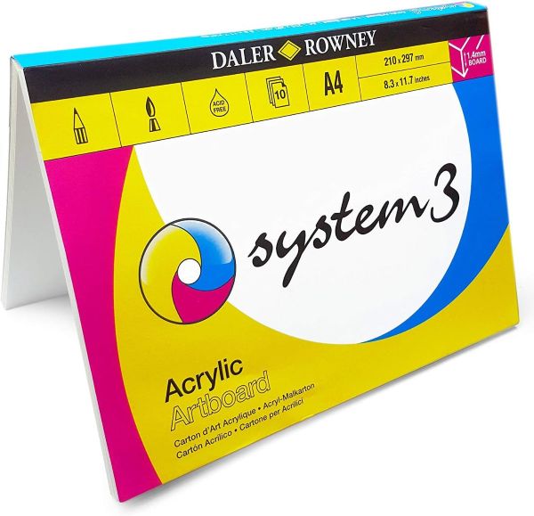 בלוק לצבעי אקריליק 21/29.7 SYSTEM3DALER ROWNEY