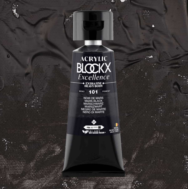 צבע אקריליק בלוקס 75מ"ל סדרה 1 March black 101