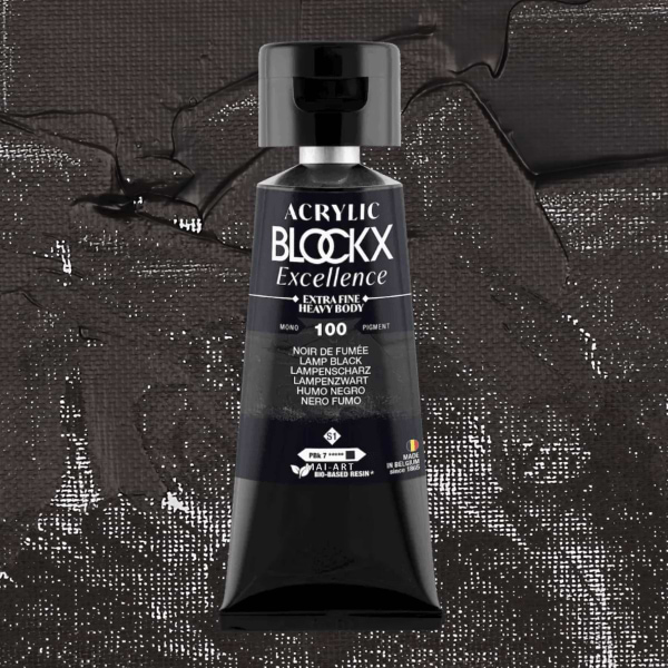 צבע אקריליק בלוקס 75מ"ל סדרה 1 Black smoke 100