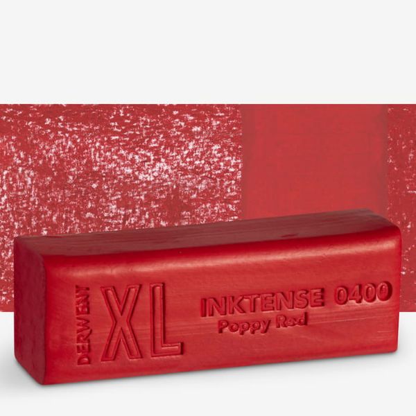בלוק גרפיט מסיס במים DERWENT  INKTENSE XL BLOCKS POPPY RED
