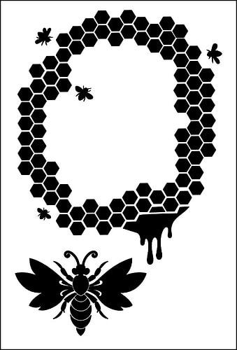 שבלונה ART STENCILS 20/29 HONEYBEE 454