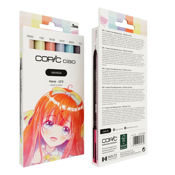 סט קופיק מרקר צ'או  COPIC CIAO MANGA HANA 