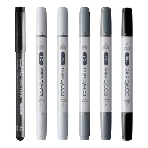 סט קופיק מרקר צ'או 5+1 COPIC CIAO SHHADE 
