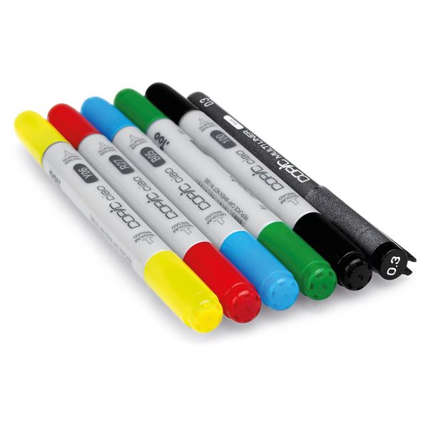 סט קופיק מרקר צ'או 5+1 BRIGHT