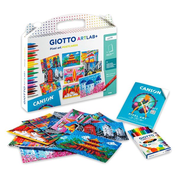 ערכת ציור בפיקסלים PIXEL ART MAXI POSTCARDS GIOTTO