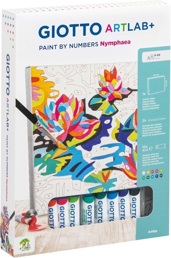 ערכת ציור לפי מספרים PAINT BY NUMBERS NYMPHAEA GIOTTO