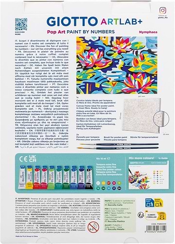 ערכת ציור לפי מספרים PAINT BY NUMBERS NYMPHAEA GIOTTO