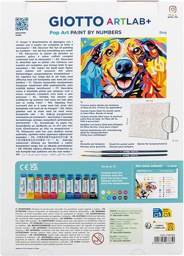 ערכת ציור לפי מספרים PAINT BY NUMBERS DOG GIOTTO