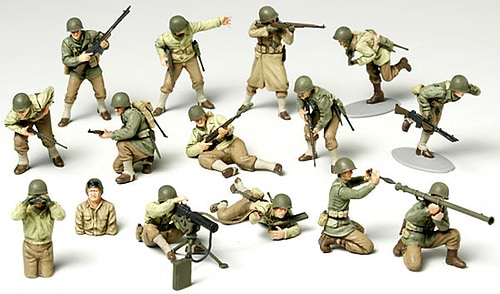 ערכת הרכבה חיילים WWII U.S ARMY INFANTRY GI SET TAMIYA 