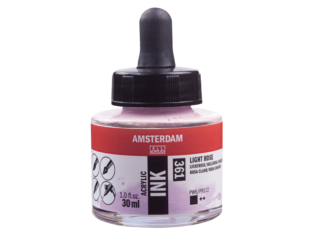 דיו אקריליק אמסטרדם 30מל בגוון Light rose 361